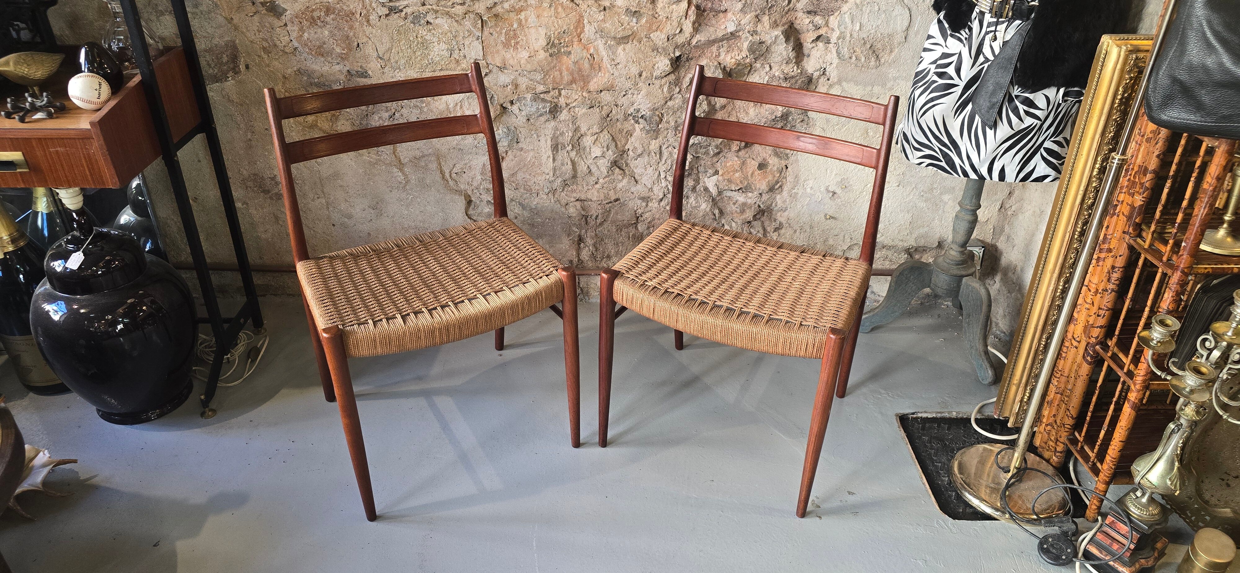 Arne Wahl Iversen - Pair of chairs GS-70 Ed. Glyngore Stolefabrik 1960 DK