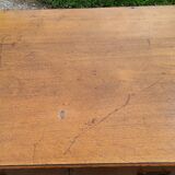 Chest of drawers of the 50s in solid oak 3 drawers conical feet