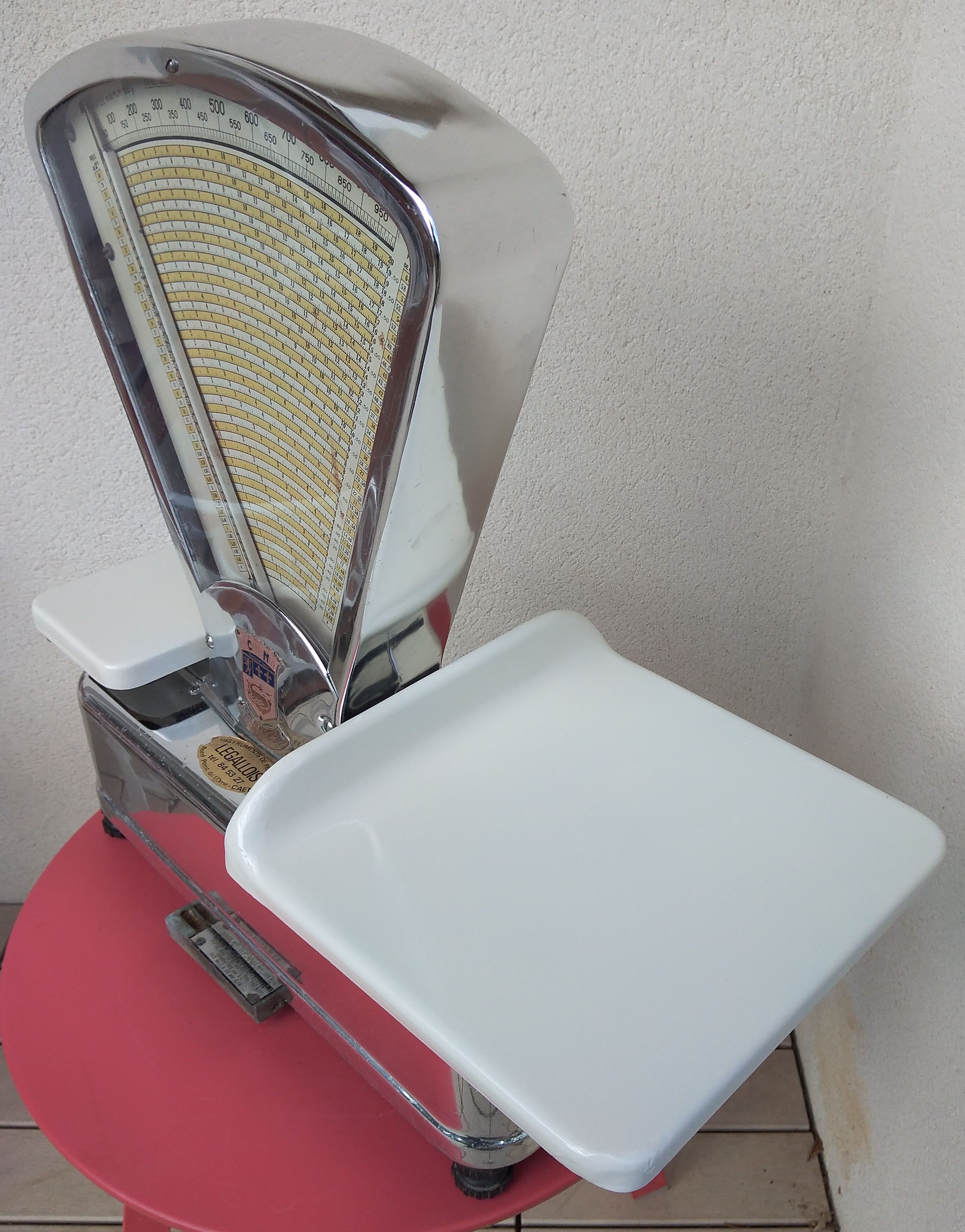 Former butcher's scale Moreau Cachan stainless steel