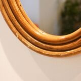 Miroir rotin ovale