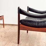 Ensemble danoise avec fauteuil, repose-pieds et table par Kristian Vedel