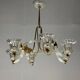 Venetian Murano Glass and Brass Chandelier Circa 1950