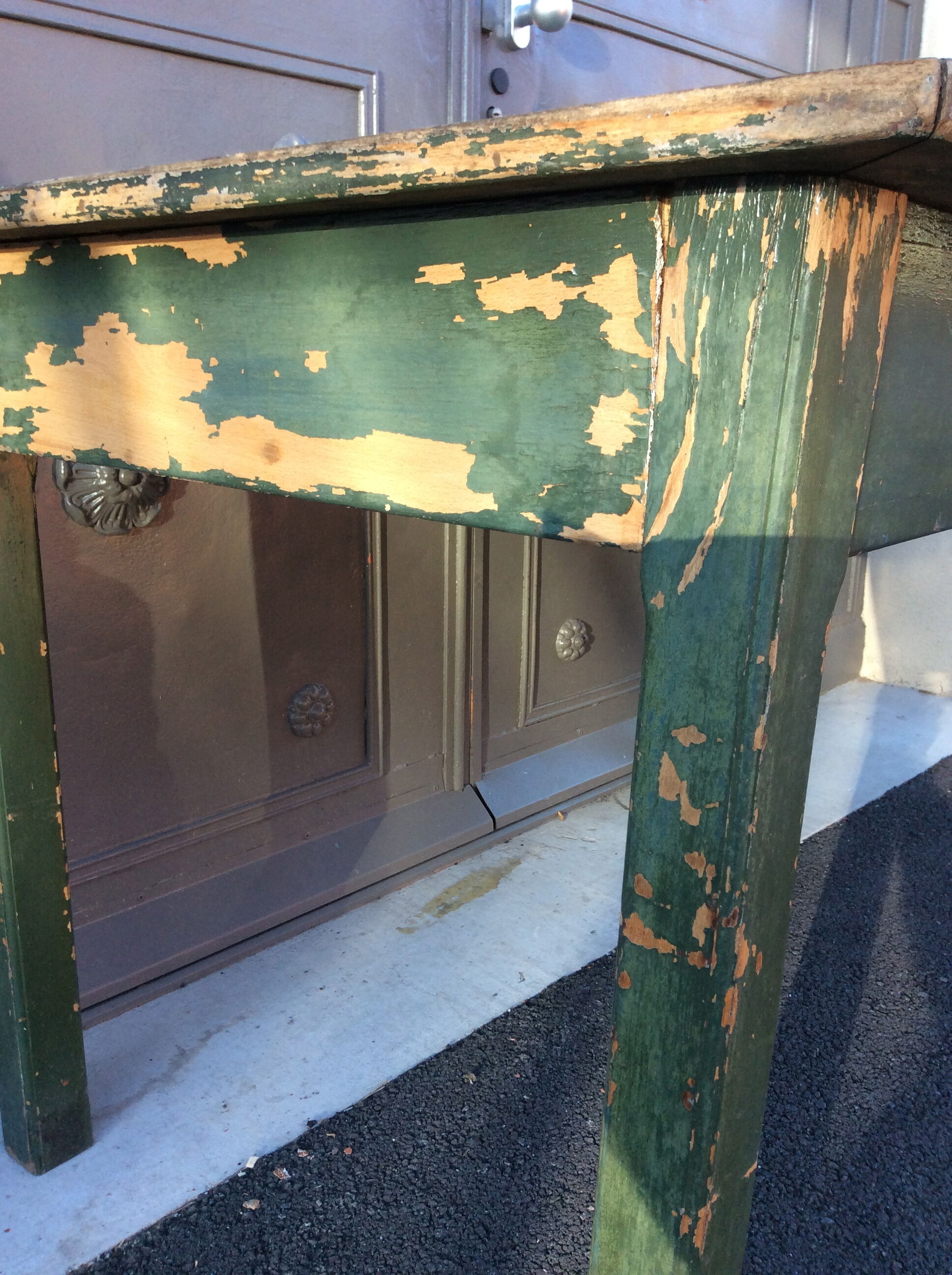 Table de ferme vintage 1940 sapin