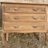 Small stripped oak chest of drawers