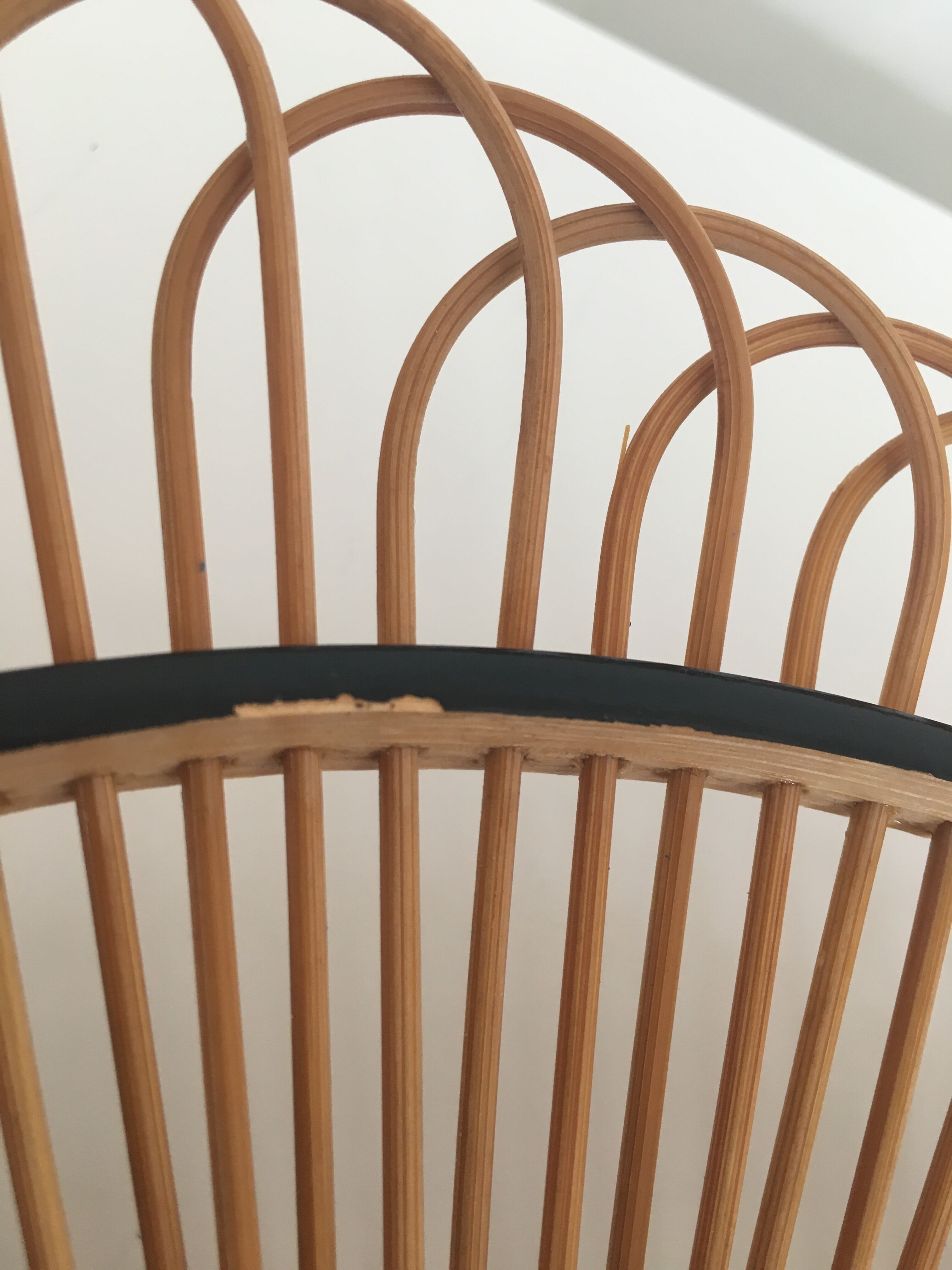 Wicker and butterfly fruit basket