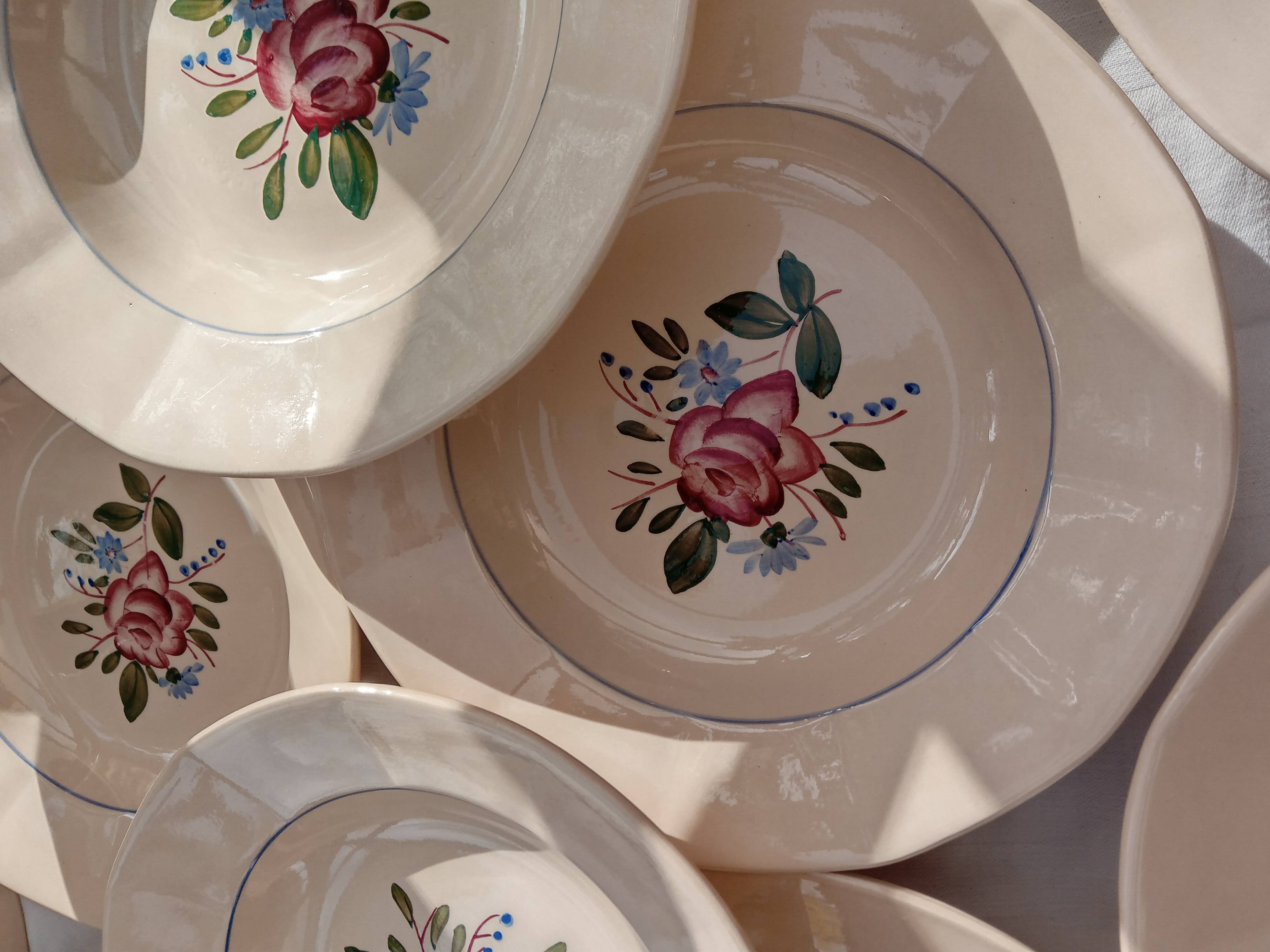 12 Digoin soup plates