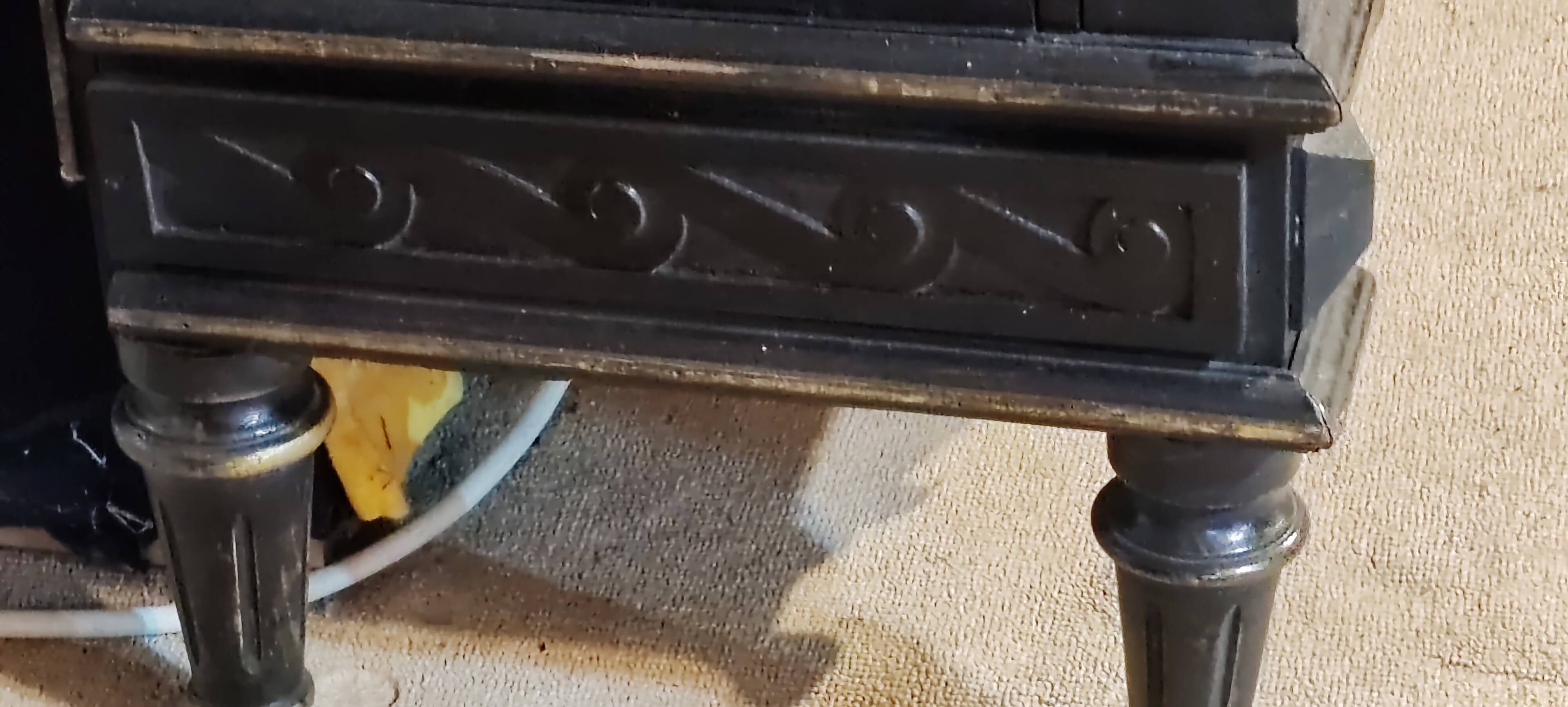 Curtained cabinet, late 19th century.