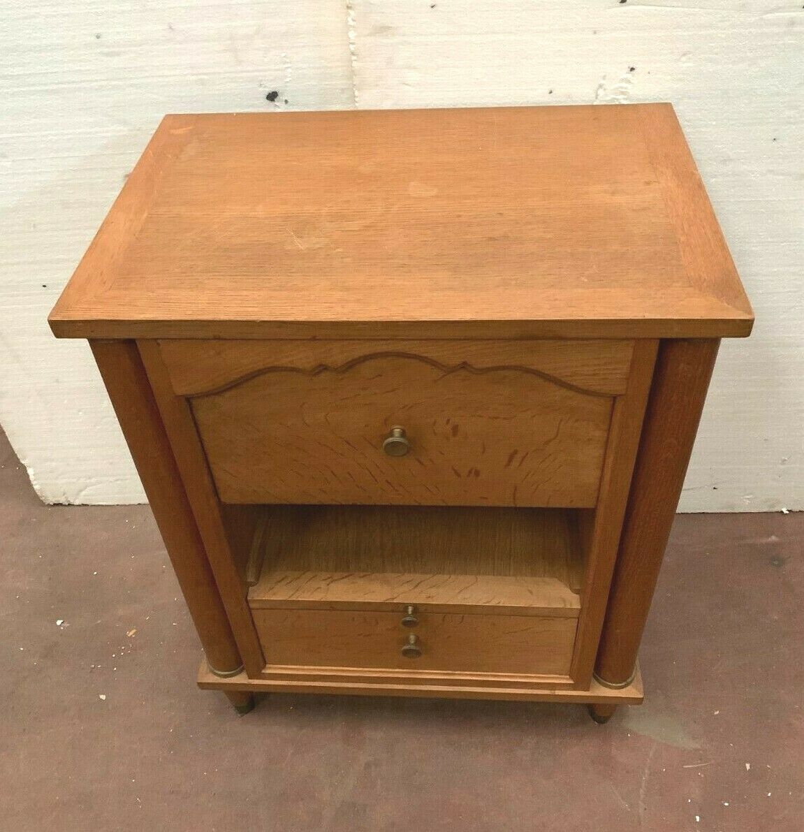 Oak bedside table from the 1940s 20th century