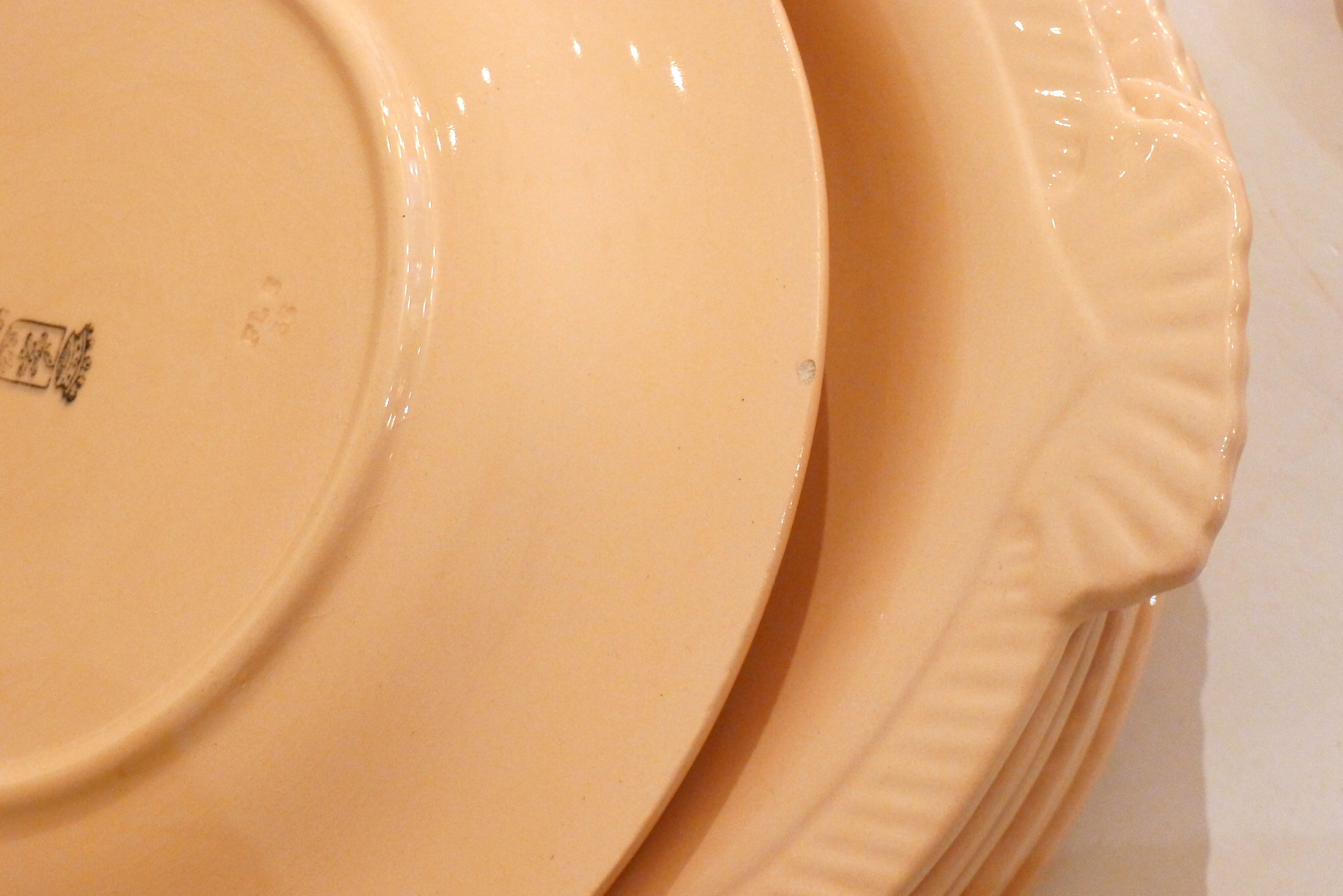 Set of 10 plates Fish Longwy