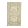 Handmade rustic oriental beige rug 195 cm x 303 cm