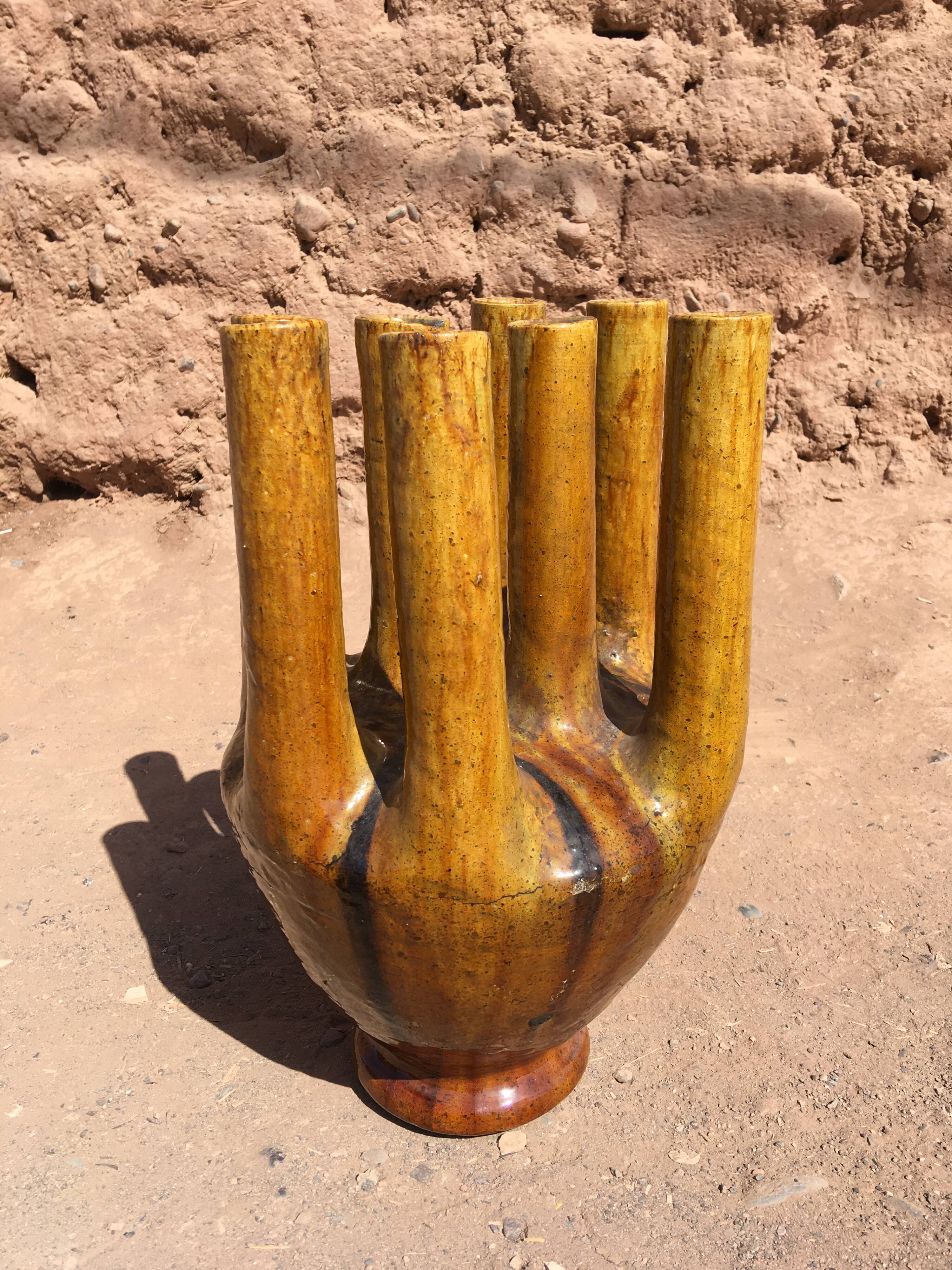 Glazed terracotta tamegroute pottery