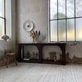 Oak console with white marble top 1970