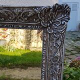 Miroir argenté de style louis XIV 95x109cm