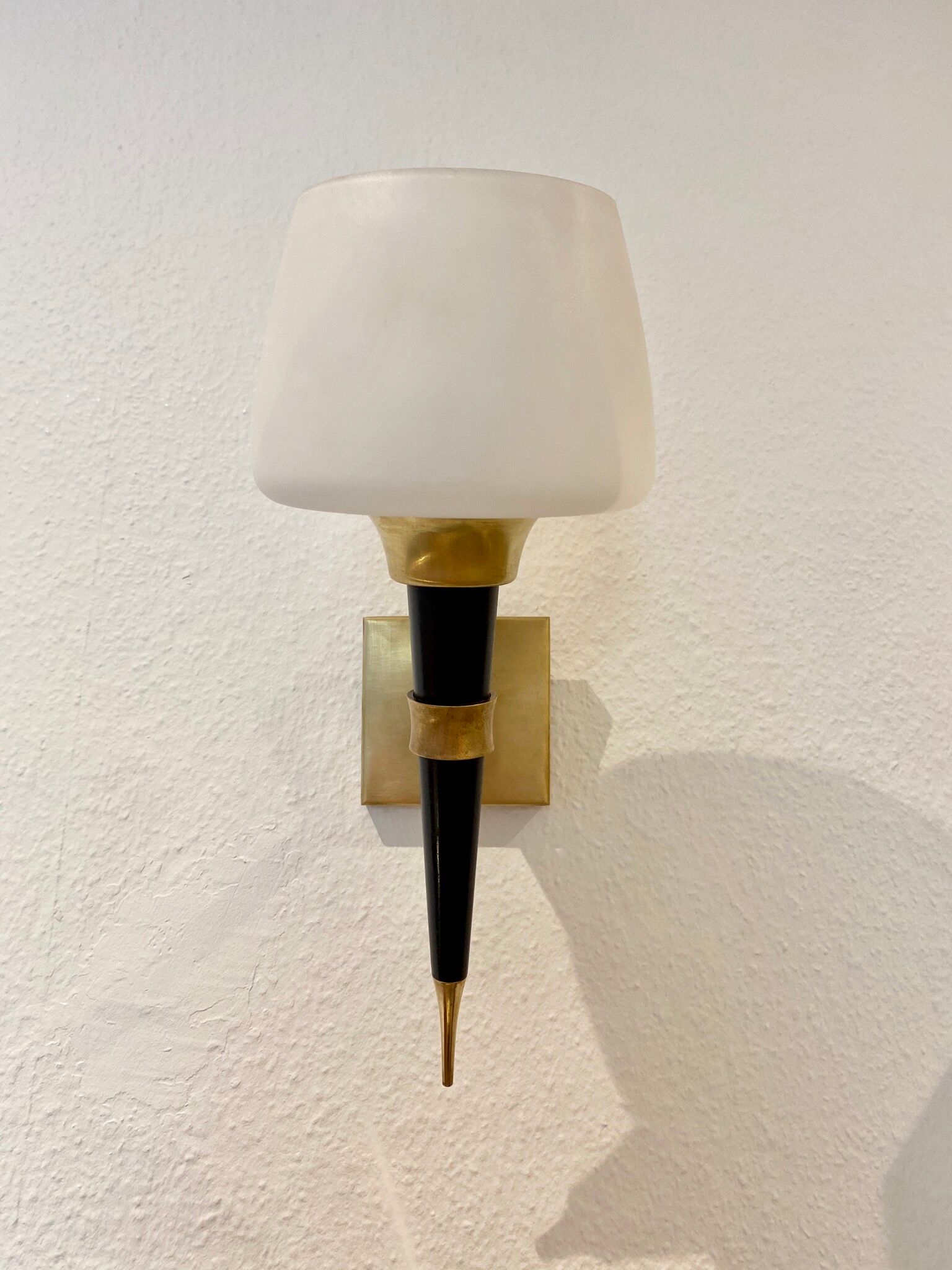 Brass torch sconce