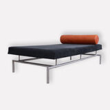 Danish "daybed" bench in leather and alcantara - 1980