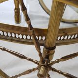 Oval brass serving table