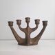 Chandelier en bronze brutaliste Horst Dalbeck 70s