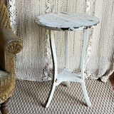 Small side table with an antique finish