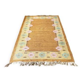 Röllakan wool carpet, sweden 1960s/1970s, vintage, mid-c modern