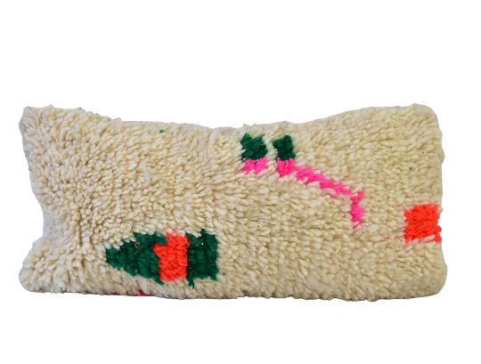 Colorful Moroccan carpet pillow 53x26cm