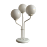 Lampe de table trois têtes boule opaline blanche