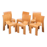 6 Gijs Bakker Strip Chairs for castelyn 1970s