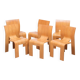6 Gijs Bakker Strip Chairs for castelyn 1970s