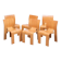 6 Gijs Bakker Strip Chairs for castelyn 1970s