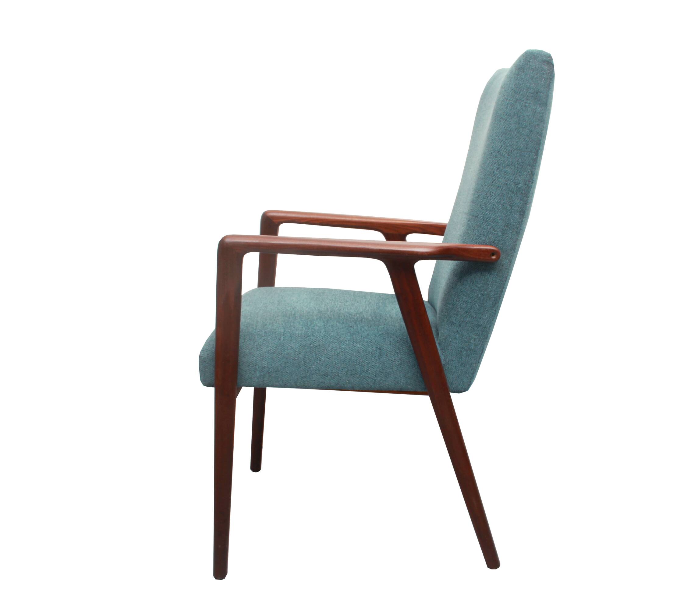 1960s armchair high back in teak, restored