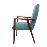 1960s armchair high back in teak, restored