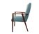Fauteuil années 1960 à haut dossier en teck, restauré