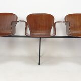 Mid Century Italian 3-seat Bench by Carlo Ratti, 50's