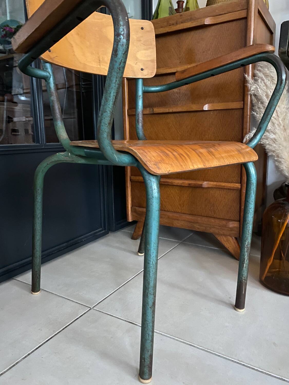 Vintage schoolmaster armchair
