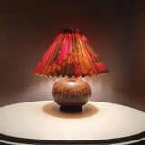 Ceramic lamp with 80s lampshade