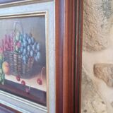 Tableau peinture cadre bois