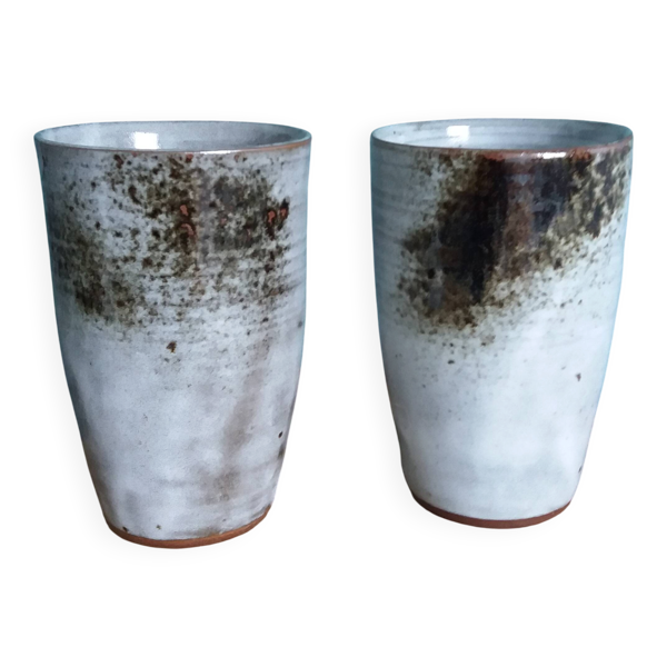 Mugs tasses vases signés Atch, Chantal et Thierry Robert, années 70