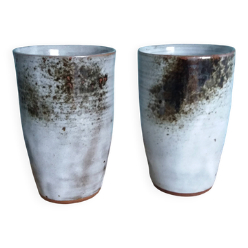 Mugs, cups, vases signed Atch, Chantal and Thierry Robert, 1970s.