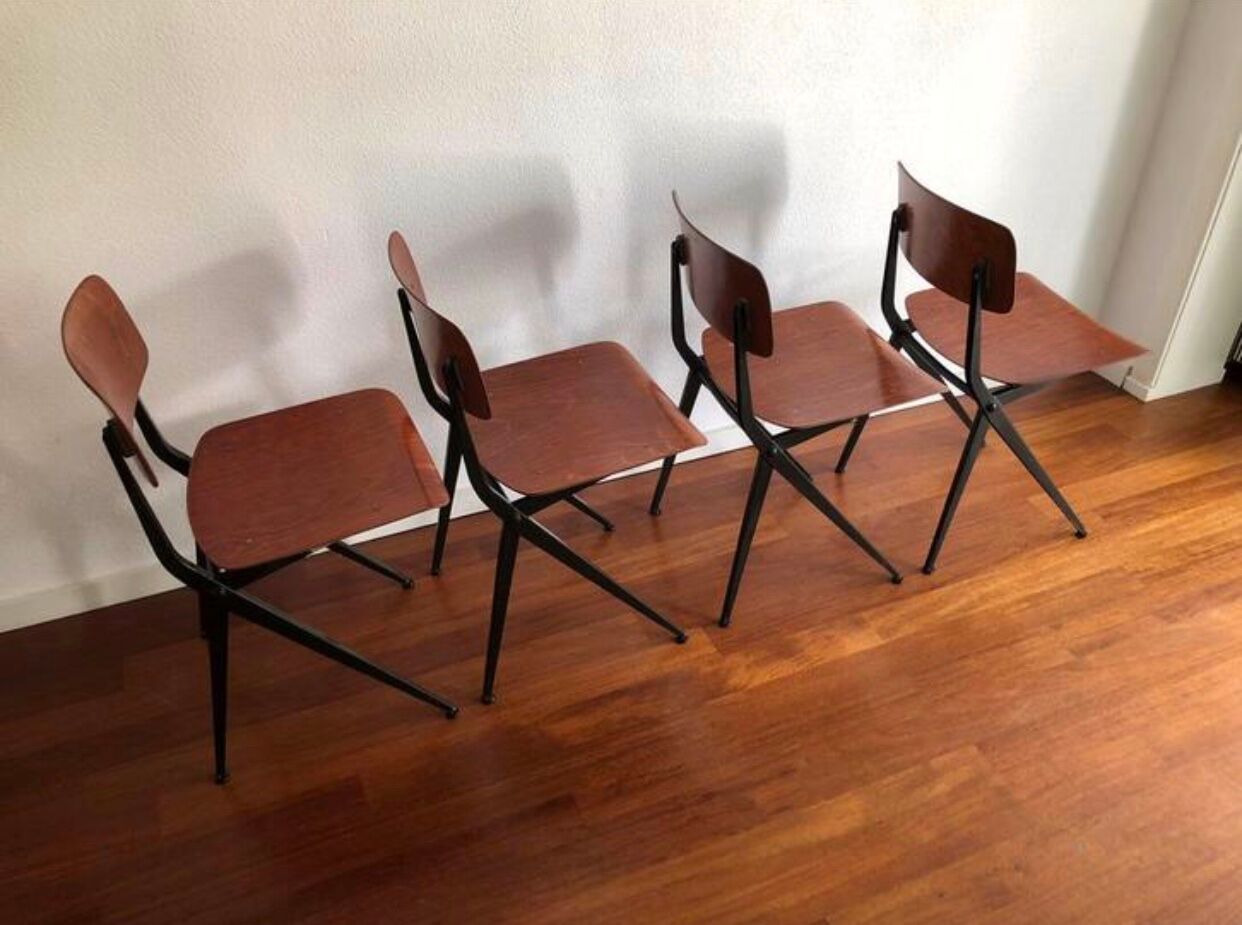 Set of 4 design chairs 60s Marko Spintoel by Kooistra