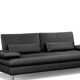 2 salon en cuir noir roche bobois scenario un trois place et une meridienne