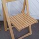 Paire de chaises pliantes en hêtre vintage