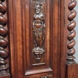 Renaissance style wardrobe in richly carved solid wood, 17th century