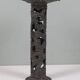 Brutalist wrought iron candlestick, European craftsmanship, 1960s