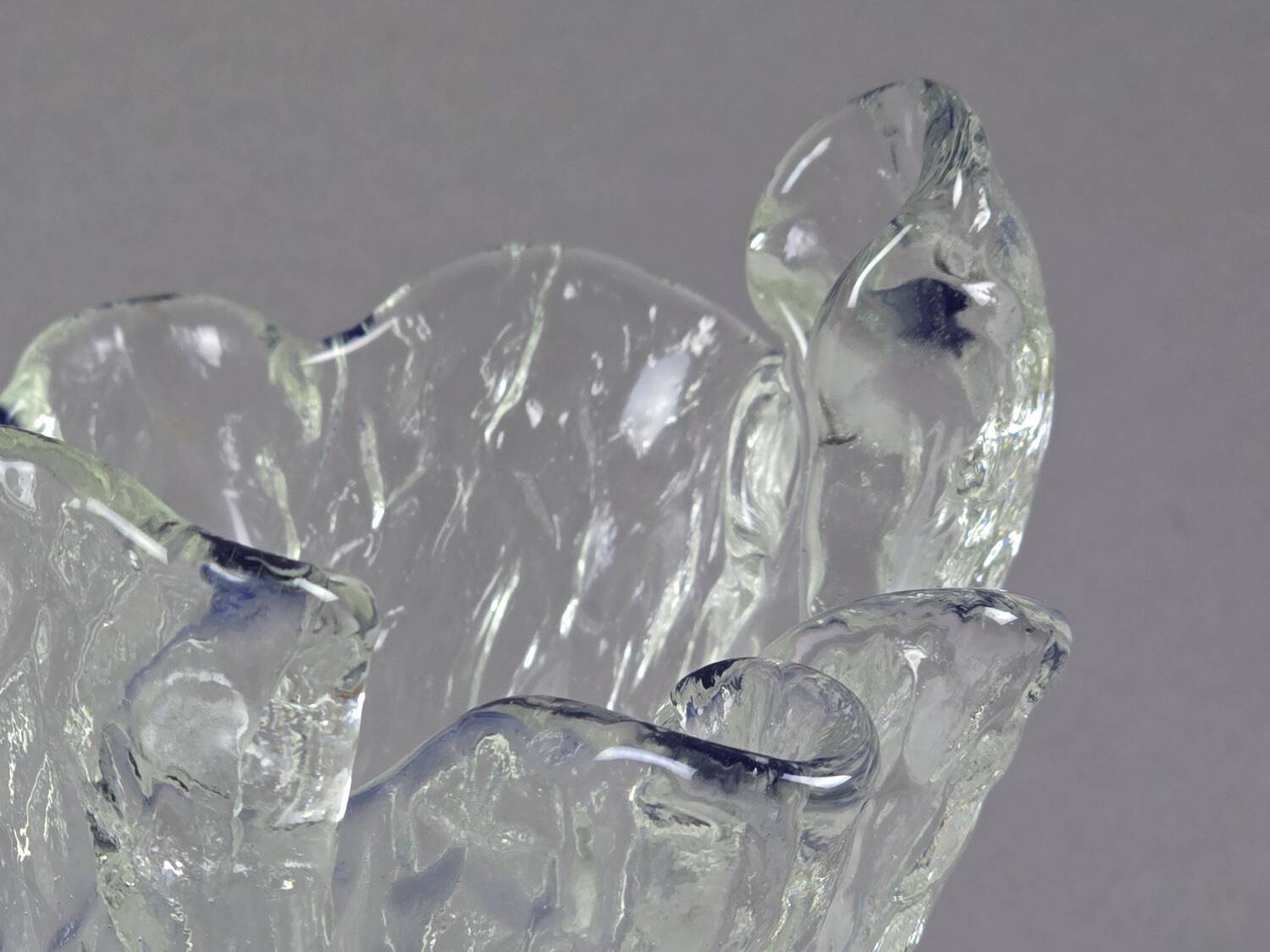 Vintage années 1970 lasilandia « art lasi » vase de glacier fait main finlandais