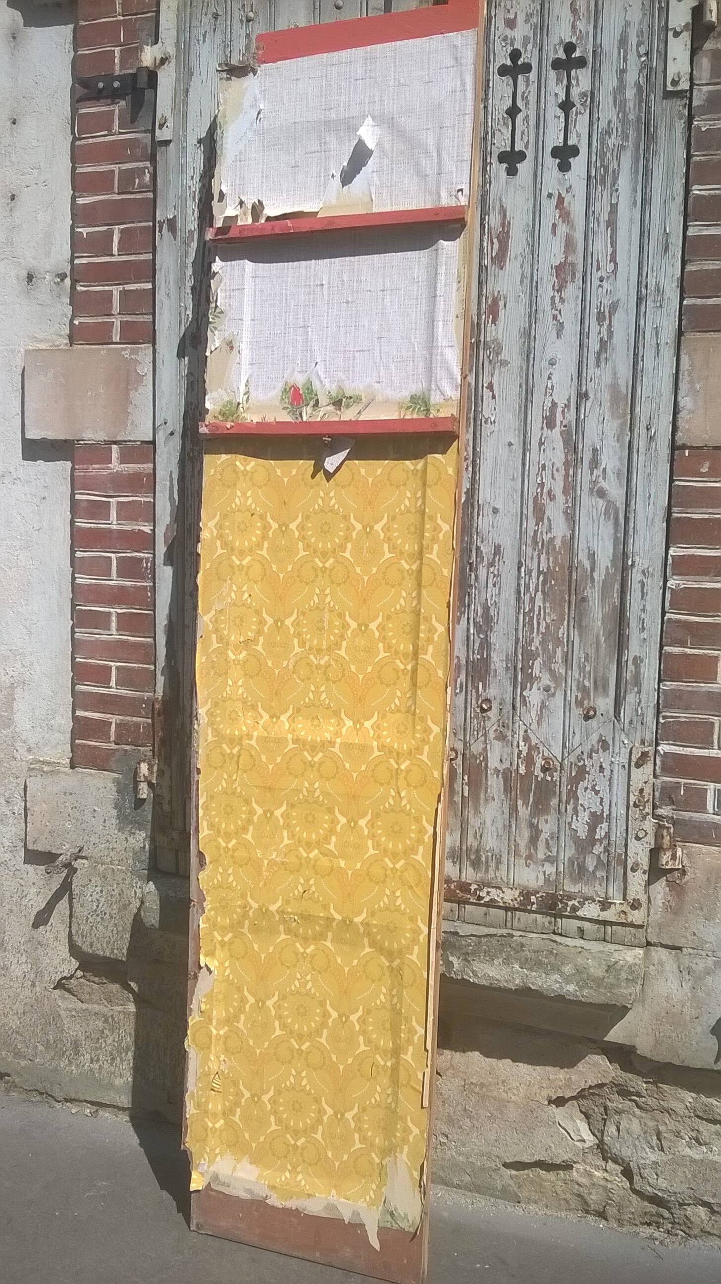 Set of large double antique wardrobe doors.