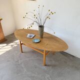 Oval coffee table beech 1980 Aalto Ikea