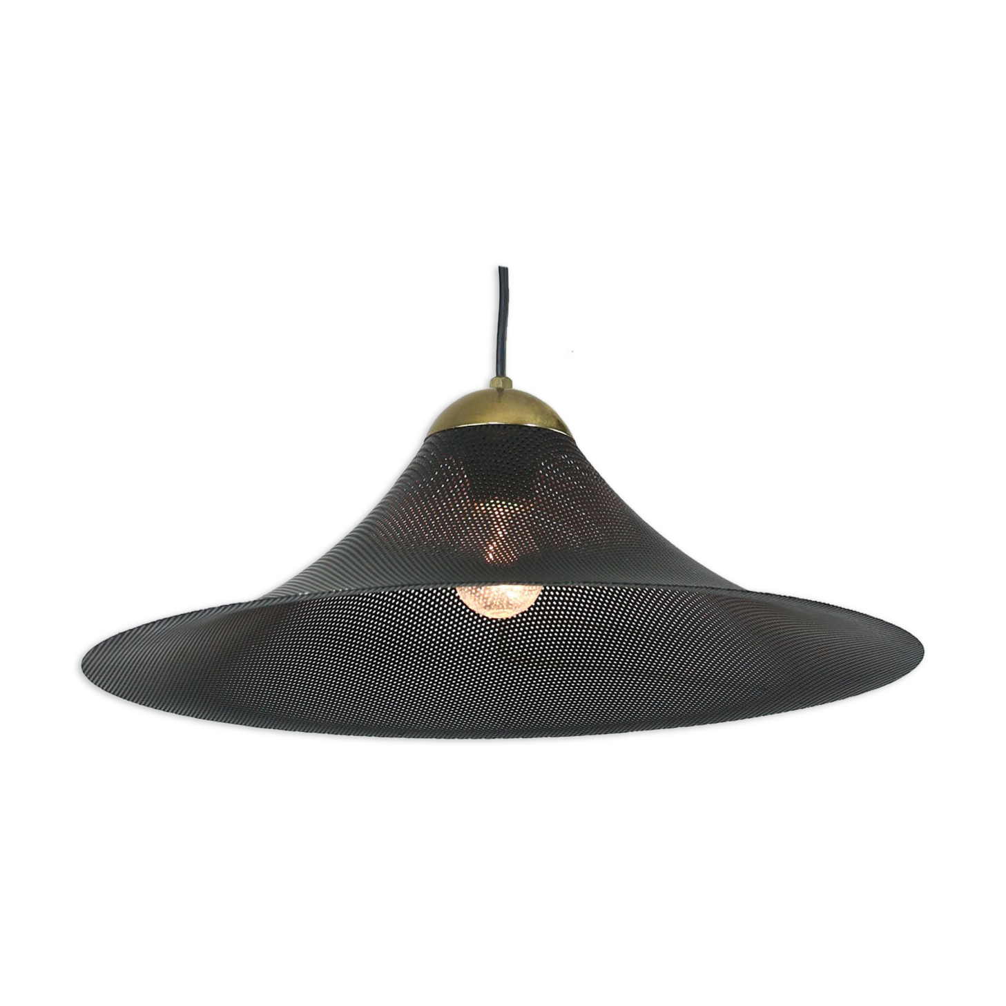 Vintage Italian Perforated Trumpet Lamp