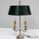 Bouillotte lamp in silver metal, empire style - early twentieth century