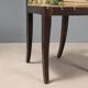 Pair of antique Directoire chairs in walnut and fabric, Italy, 19th century.