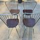 Set of 4 Formica chairs, 1960s style with metal frame.