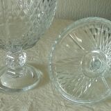 Glass candy box covered pot shower base diamond tip decor